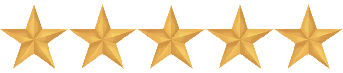 5 gold star reviews